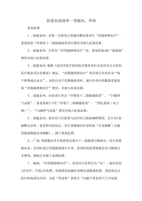 医保负面清单—胃肠内、外科.docx