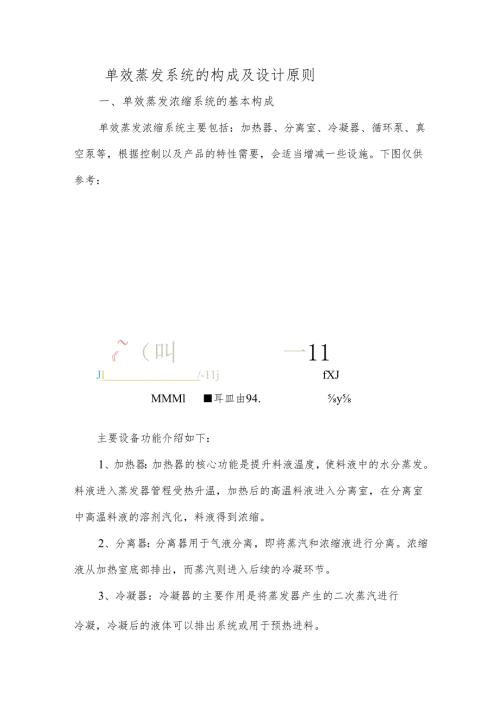 单效蒸发系统的构成及设计原则.docx