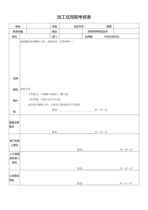 试用期考核表.docx