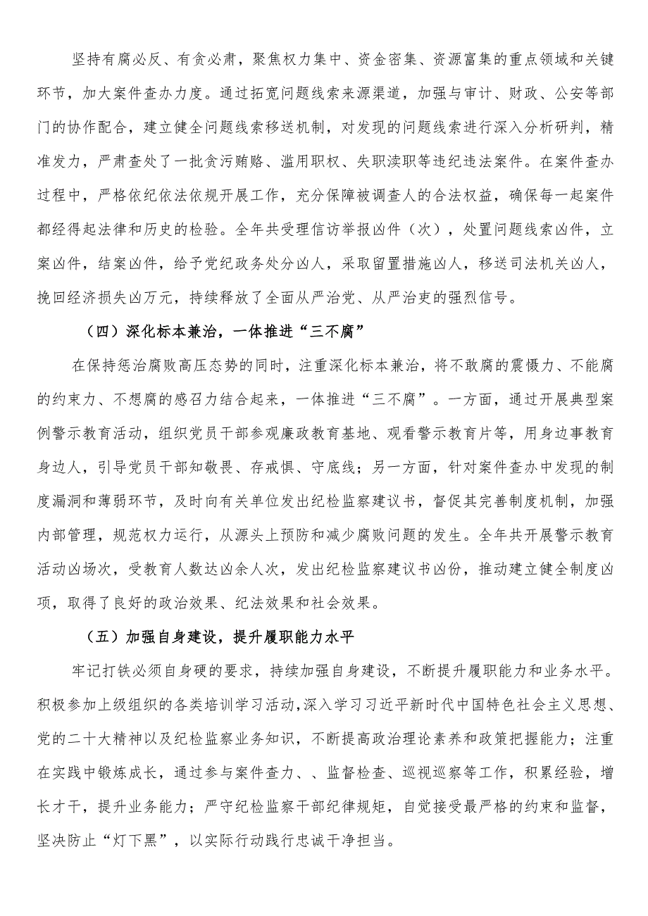 2024年度纪检监察干部履职报告.docx_第2页