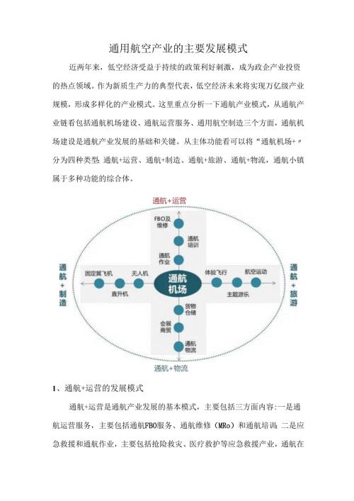 通用航空产业的主要发展模式.docx