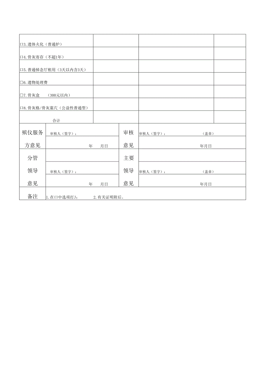 万山区基本殡葬服务费用减免申请审批表.docx_第2页