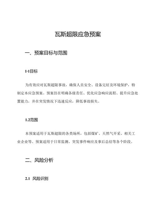 瓦斯超限应急预案.docx