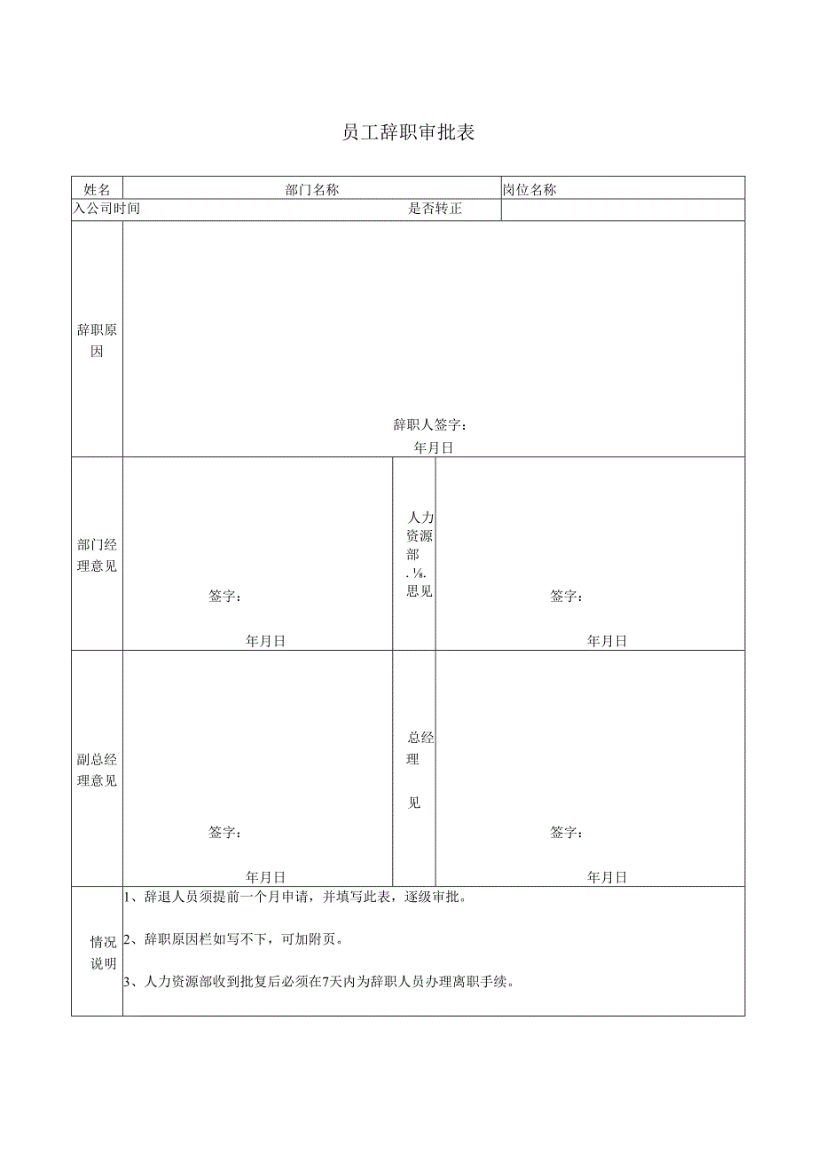 员工辞职审批表.docx_第1页