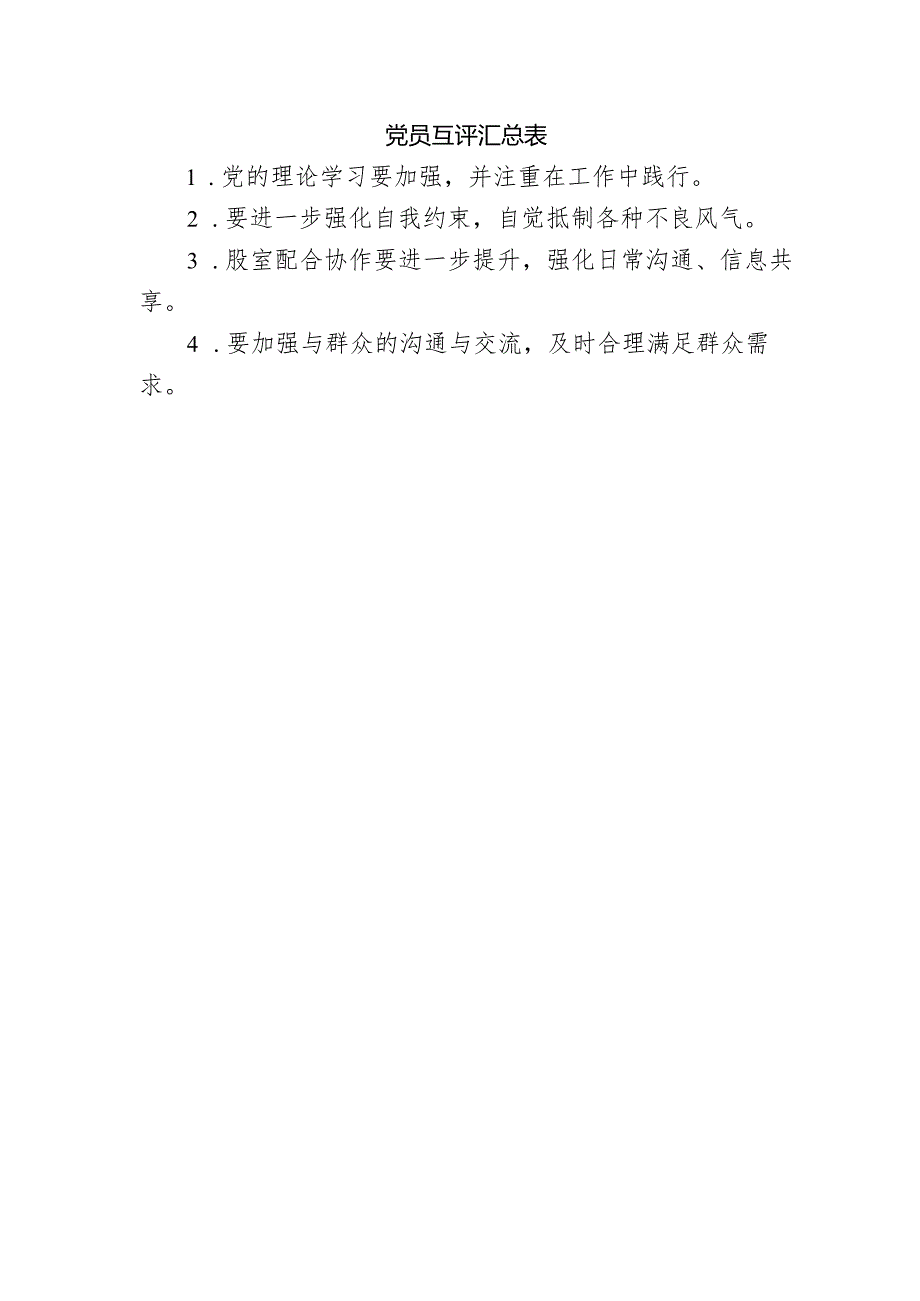 2025年民主生活会、组织生活会自我批评与互相批评意见.docx_第2页