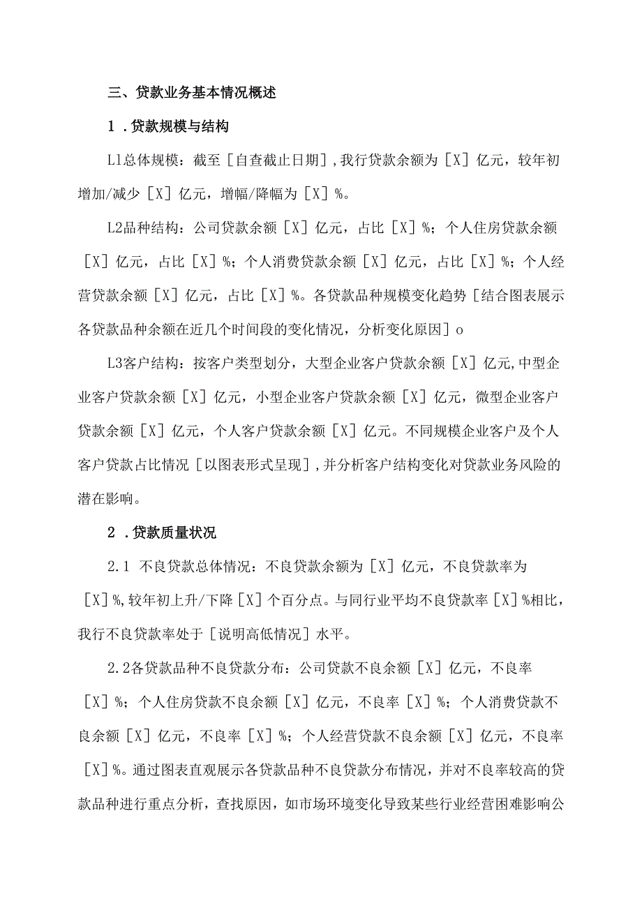 银行贷款自查报告模板.docx_第2页