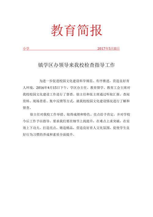 校园文化督查简报.docx