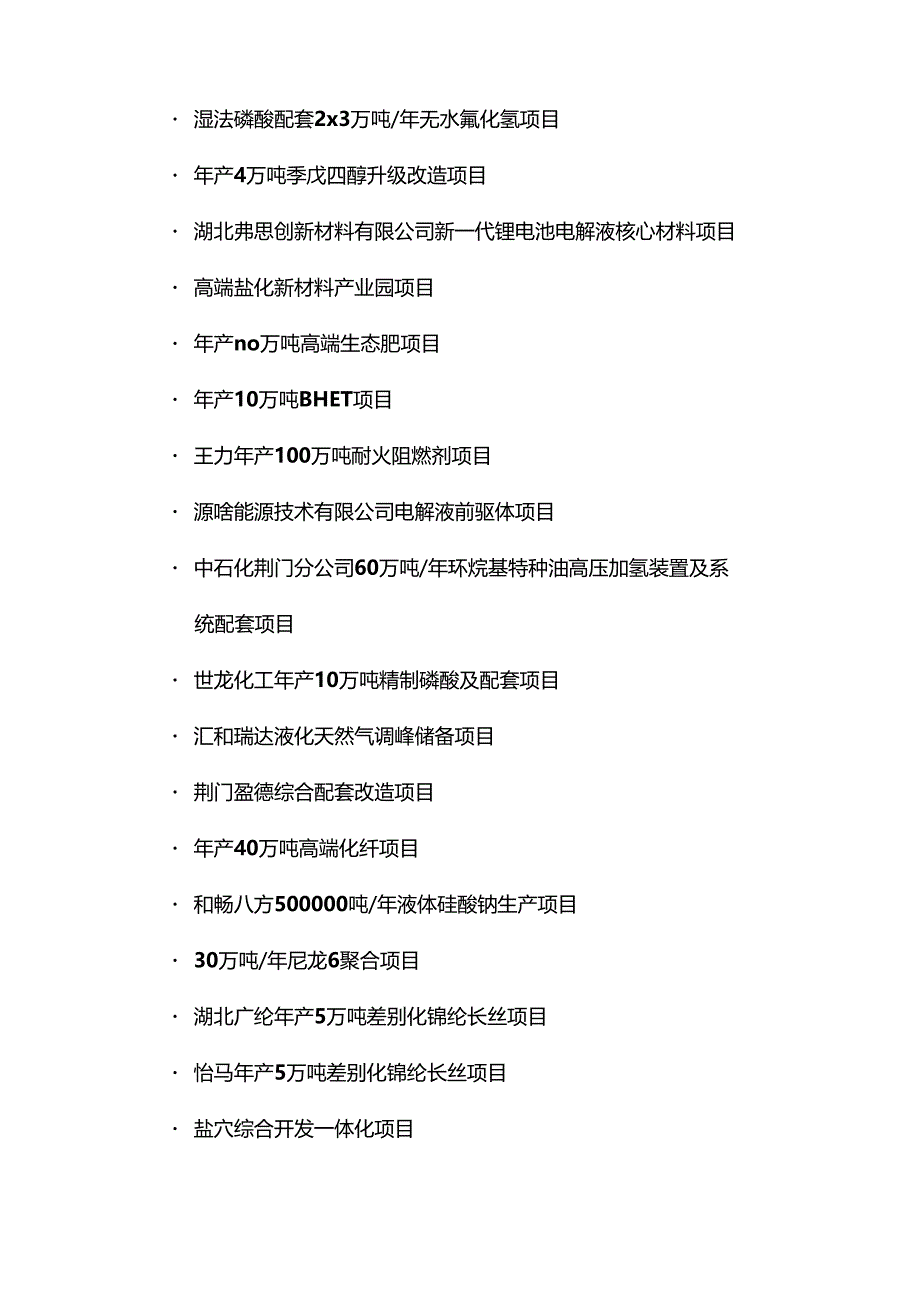 2025年湖北省化工重点项目清单.docx_第2页