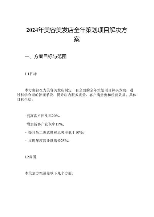 2024年美容美发店全年策划项目解决方案.docx