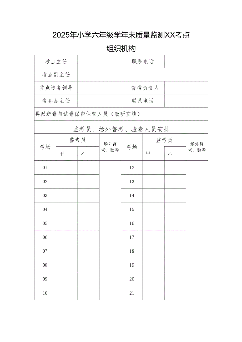 2025年小学六年级学年末质量监测XX考点.docx_第1页
