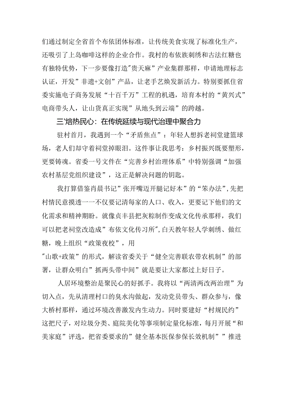 2025年新任驻村第一书记座谈会发言稿.docx_第3页