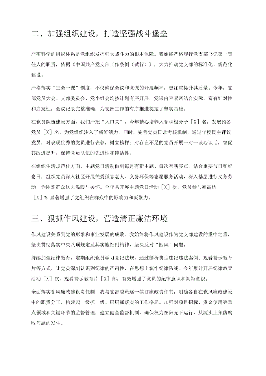 1.党支部书记党建工作总结述职报告（精选） .docx_第2页