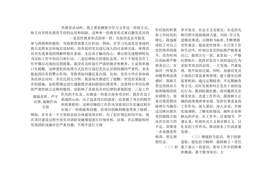 2024-2025年度党支部书记组织生活会“四个带头”“五个方面”个人存在问题整改清单台账.docx_第3页