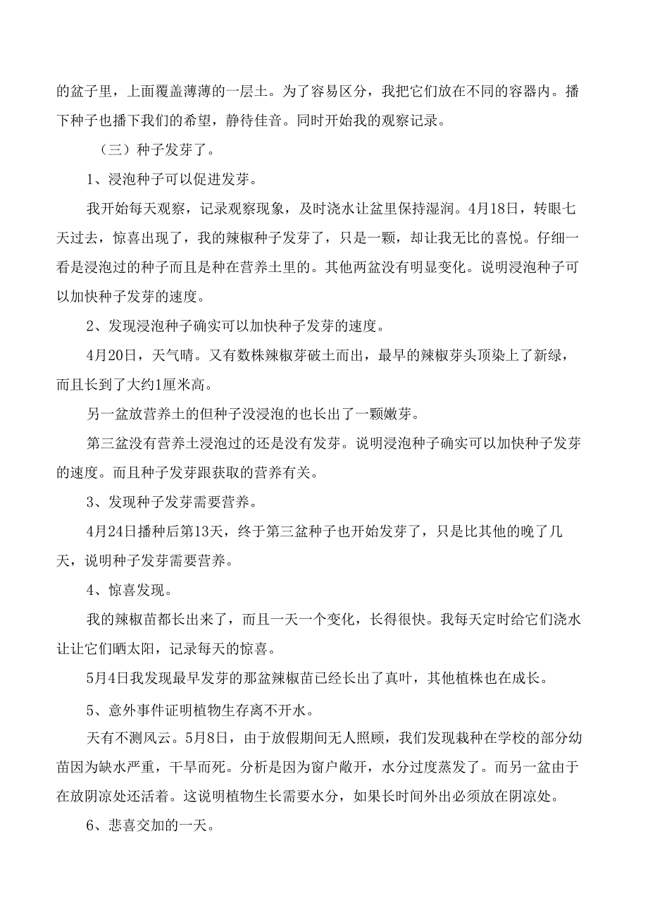小学科学项目式学习探究植物生长的奥秘活动报告种植辣椒.docx_第2页