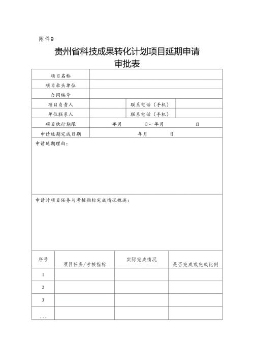 贵州省科技成果转化计划项目延期申请表.docx