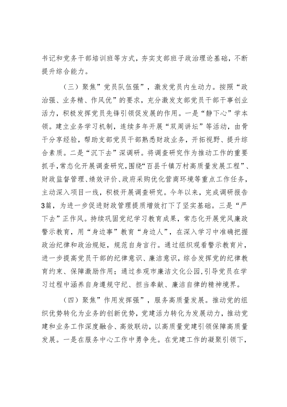 市财政局党支部上半年落实全面从严治党主体责任工作情况报告.docx_第3页