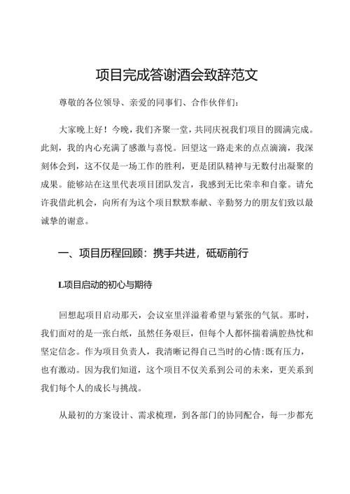 项目完成答谢酒会致辞范文.docx