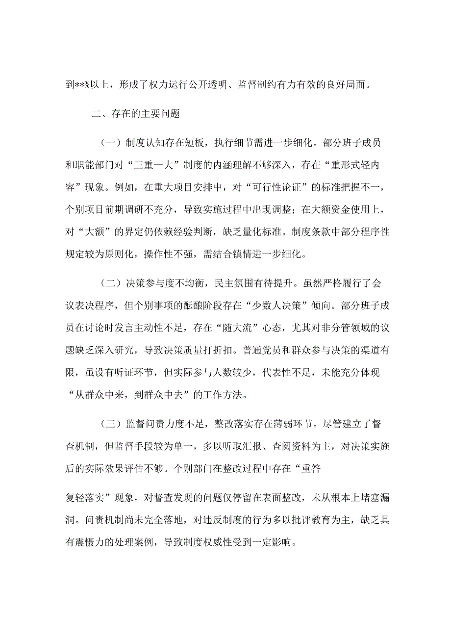 镇党委执行“三重一大”制度自查报告.docx_第3页