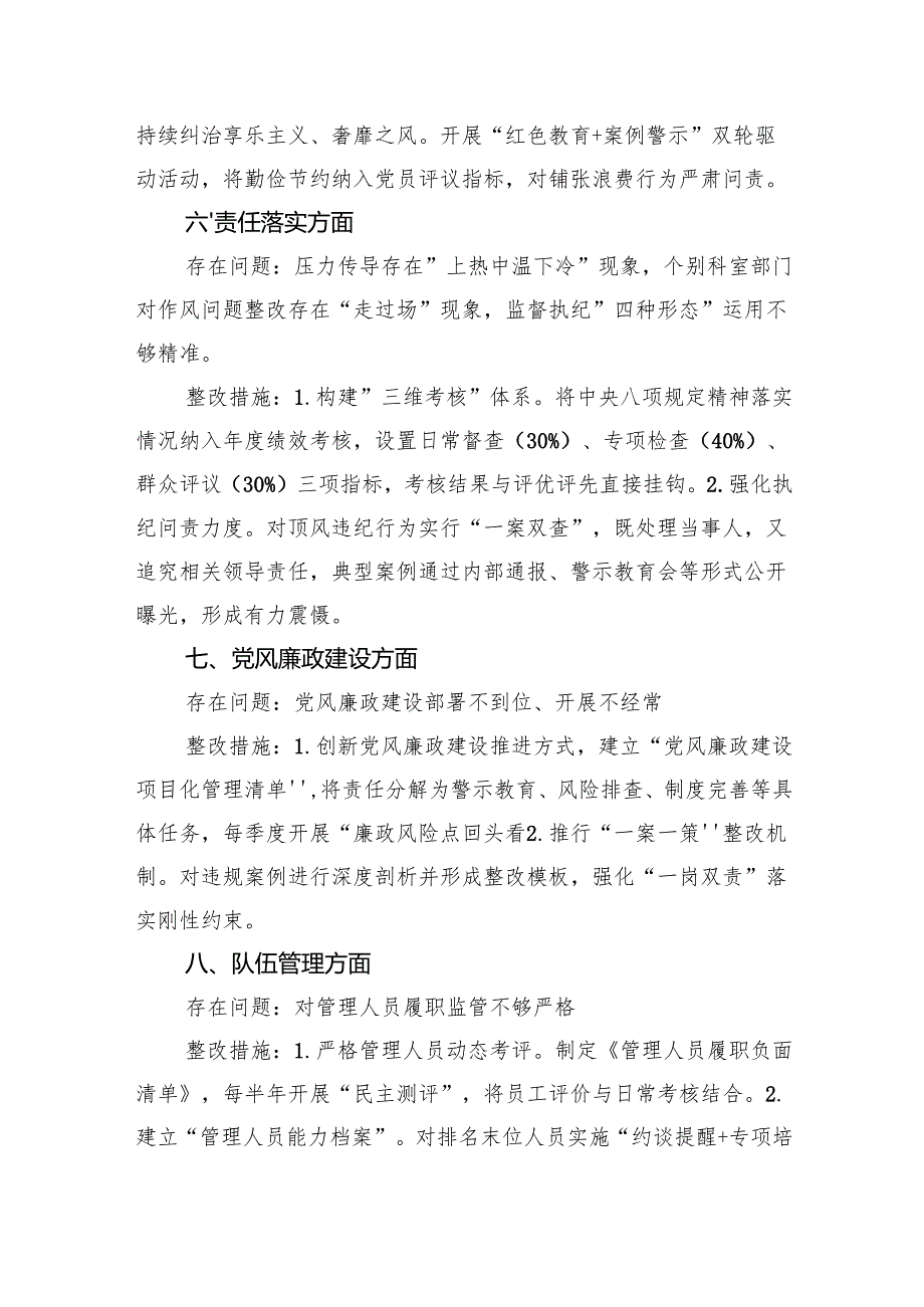 2025年自查问题清单和整改措施清单.docx_第3页