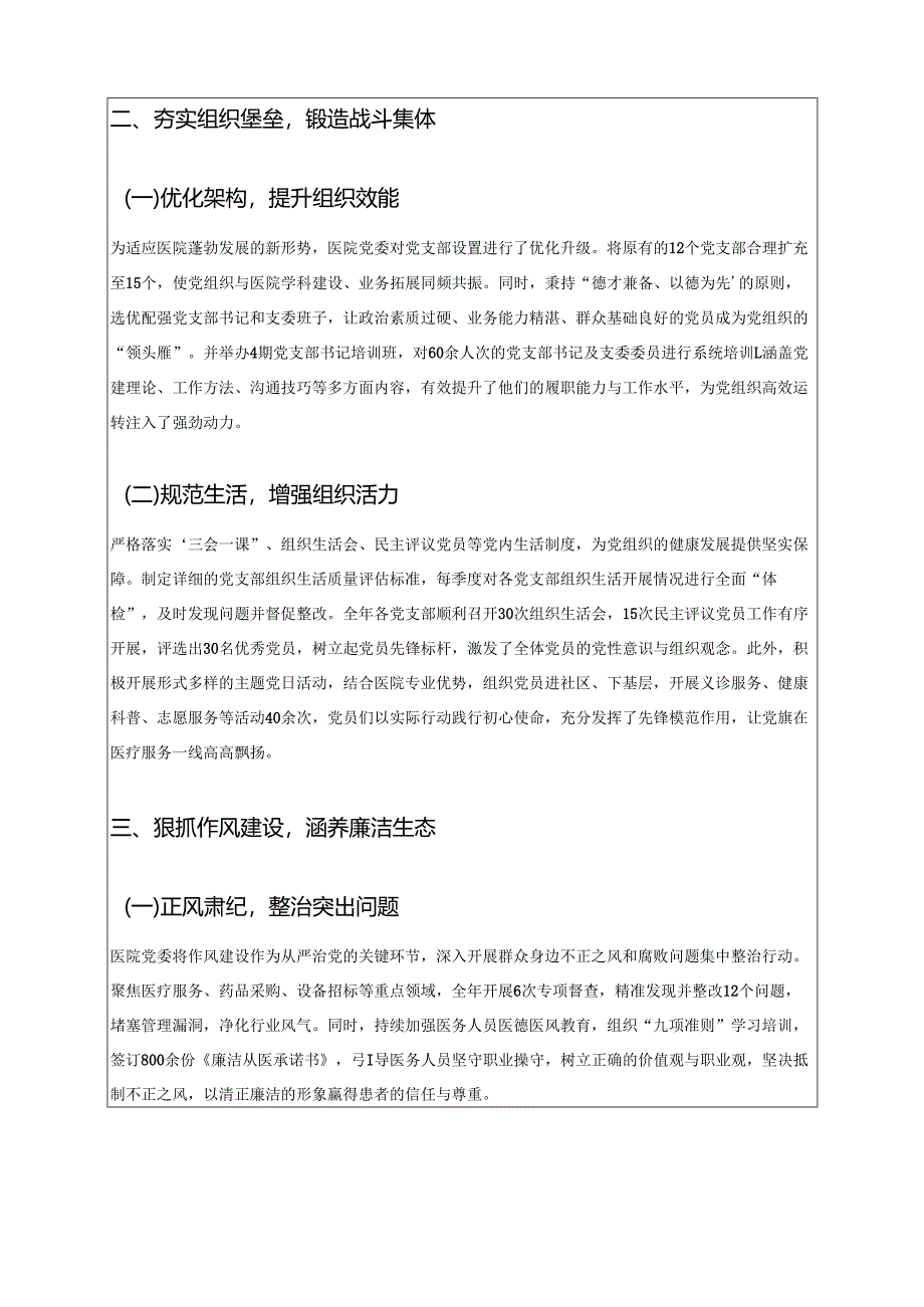 1.XX医院从严治党工作总结（详细版）.docx_第2页