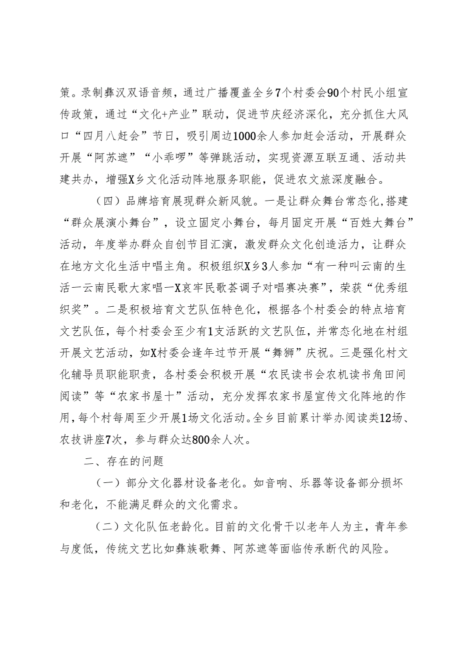 乡县域公共文化服务高质量发展工作开展情况总结.docx_第2页