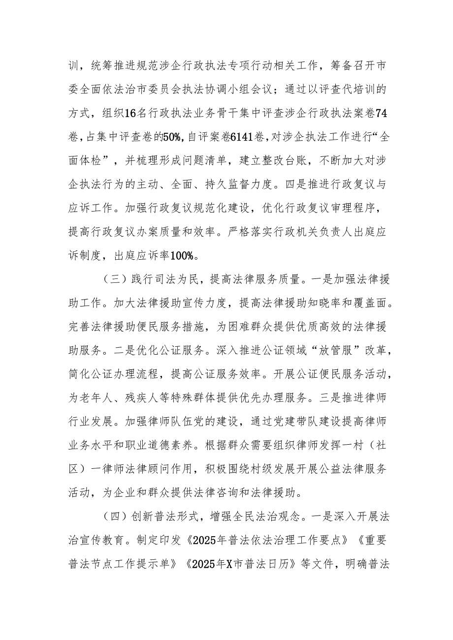 X市司法局2025年上半年工作总结及下半年工作计划.docx_第3页