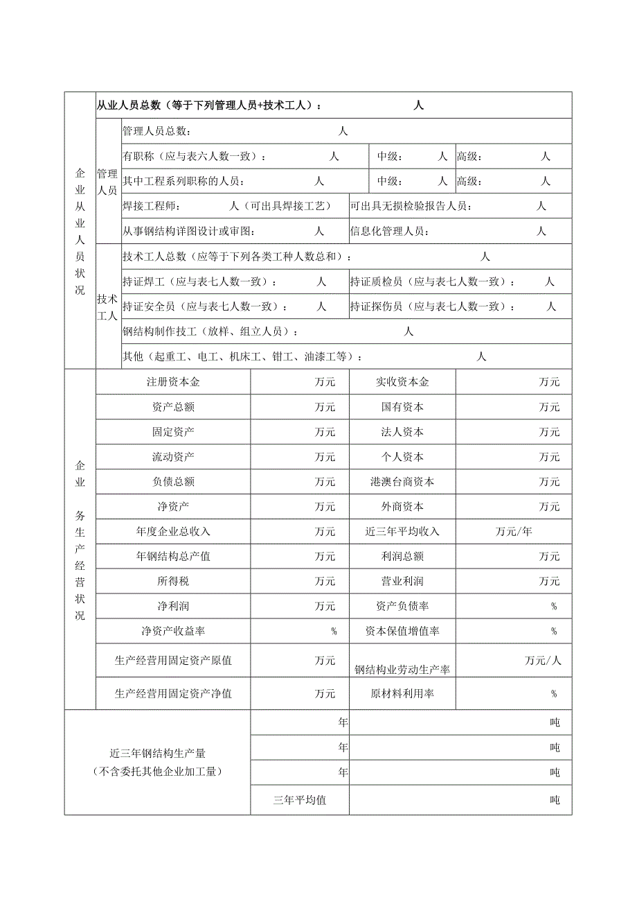 中国钢结构制造企业资质申请表.docx_第3页