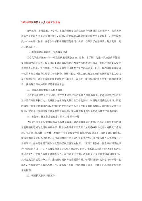 2025年学院系团总支党支部工作总结.docx
