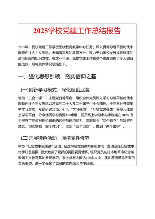 2025学校党建工作总结 (5).docx