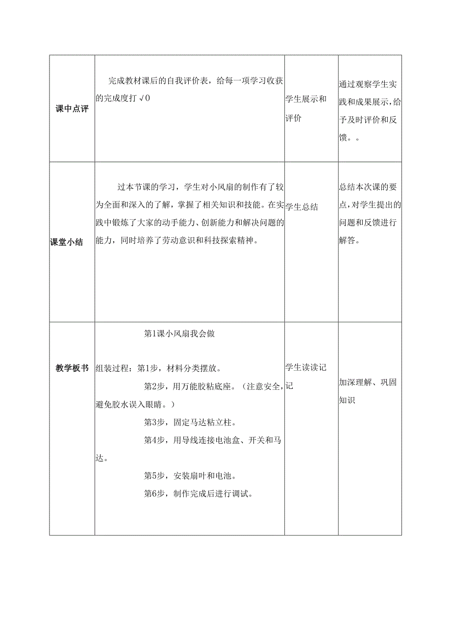 2025-2026学年人民版五年级下册劳动教学设计(第1课)小风扇我会做（教案）.docx_第3页