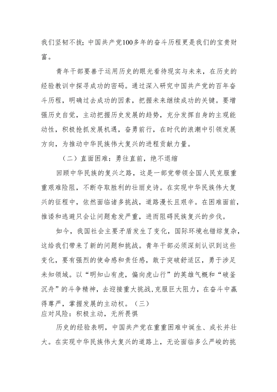 2025年青年干部专题党课讲稿：新时代青年干部的担当与使命.docx_第2页