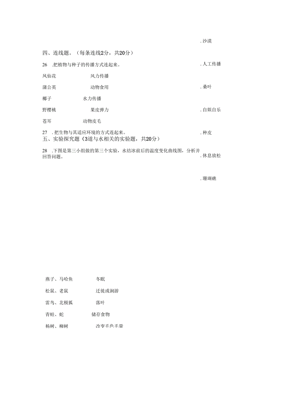 2024-2025学年辽宁省锦州市苏教版四年级下册期末考试科学试卷答案卷尾.docx_第2页