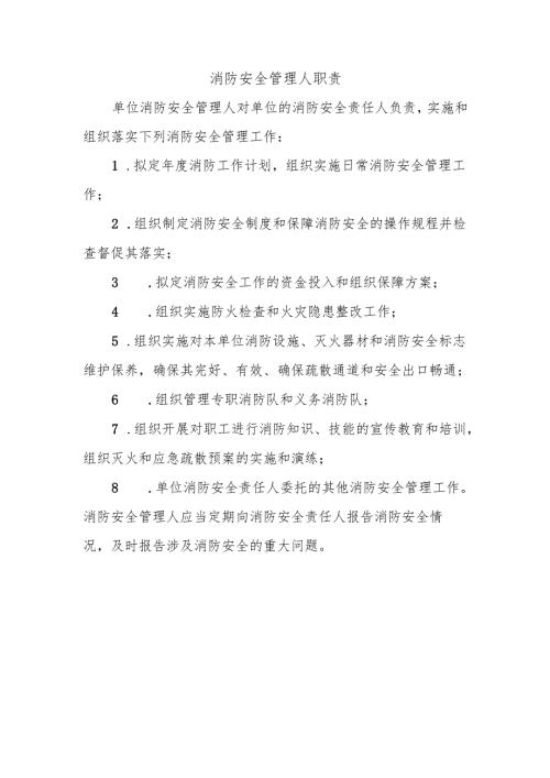 消防安全管理人职责.docx