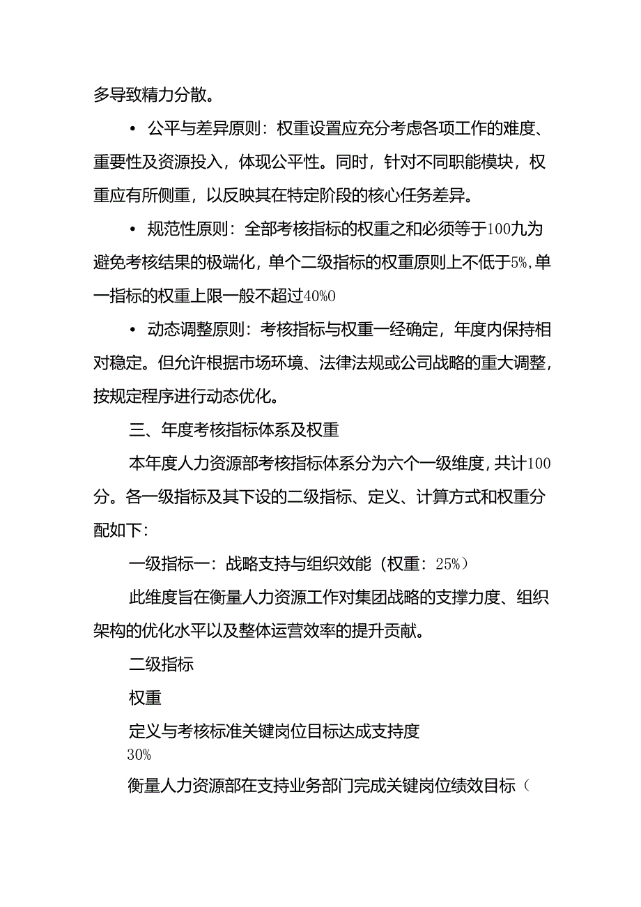 XX集团人力资源部2025年度考核指标方案（精品）.docx_第2页