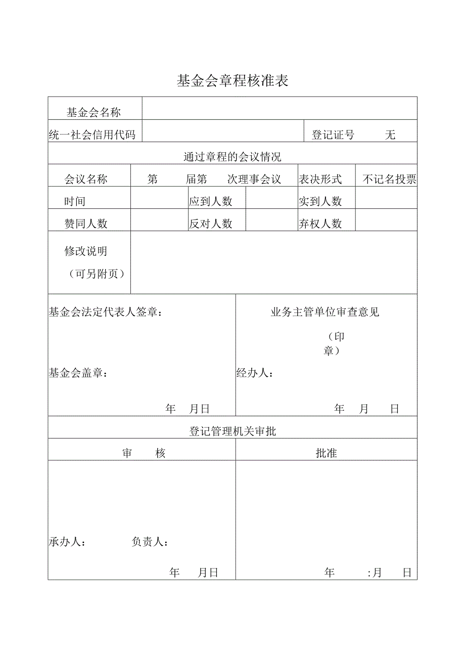基金会章程核准表.docx_第1页