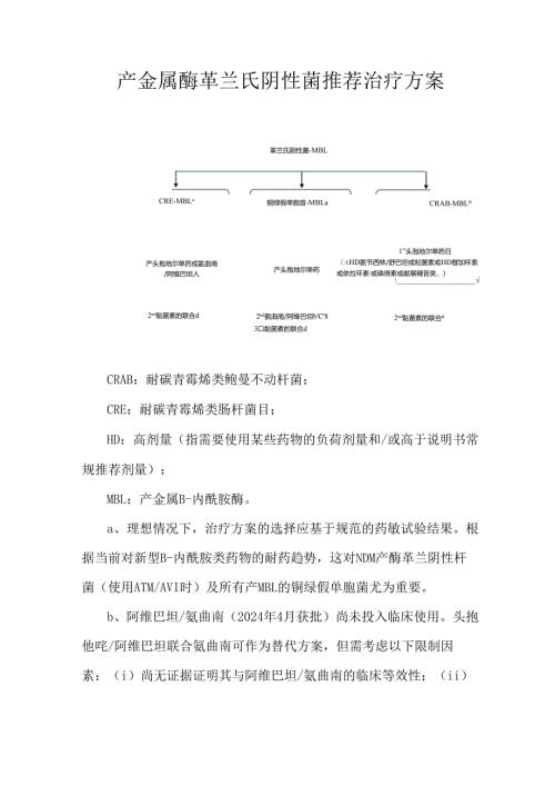 产金属酶革兰氏阴性菌推荐治疗方案.docx