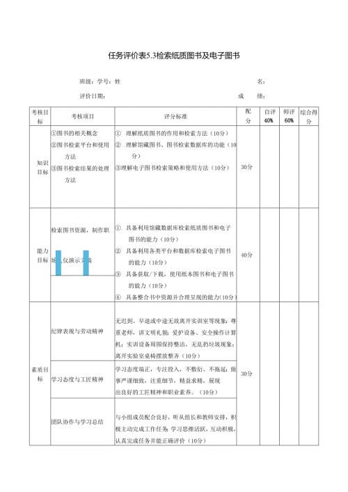 《信息技术应用》——任务评价表5.3.docx