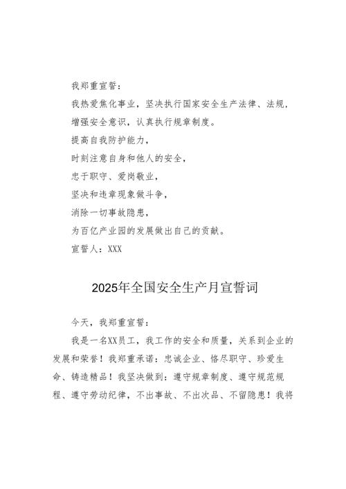 2025年《安全生产月》个人宣誓词 （3份）_95.docx