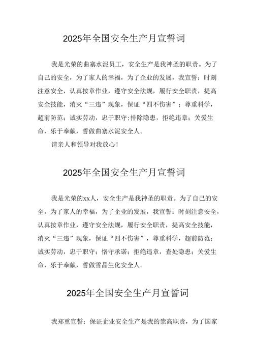 2025年《安全生产月》个人宣誓词 （3份）_61.docx