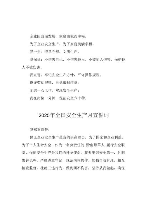 2025年《安全生产月》个人宣誓词 （3份）_59.docx