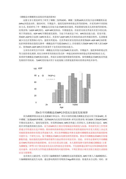 磷酸盐对磷酸镁水泥粘结性能的影响.docx