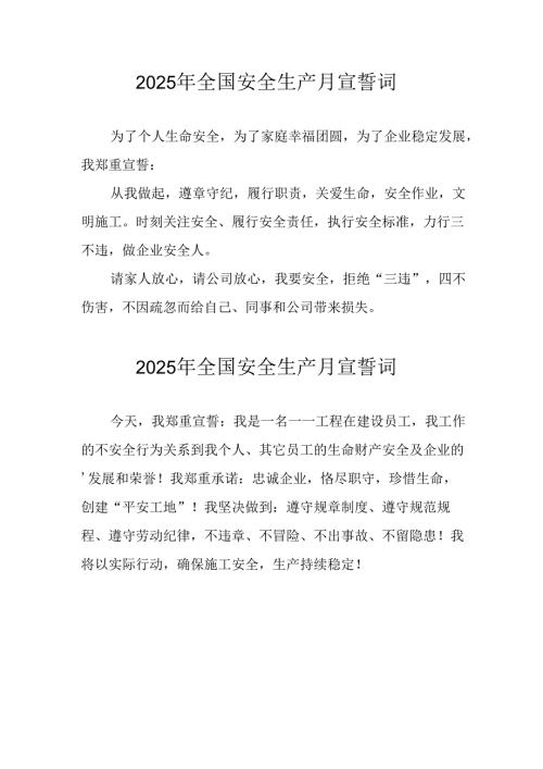 2025年《安全生产月》个人宣誓词 （3份）_89.docx