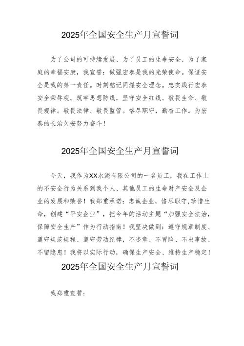 2025年《安全生产月》个人宣誓词 （3份）_55.docx