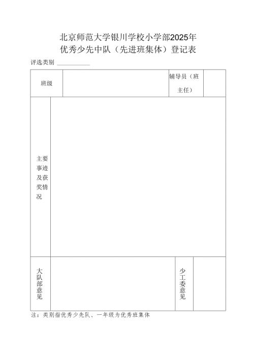 2025优秀少先中队登记表.docx