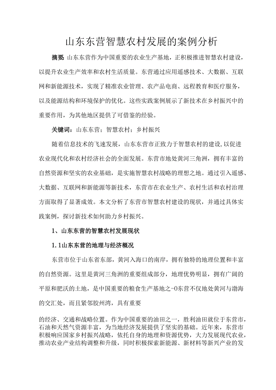 山东东营智慧农村发展的案例分析.docx_第1页