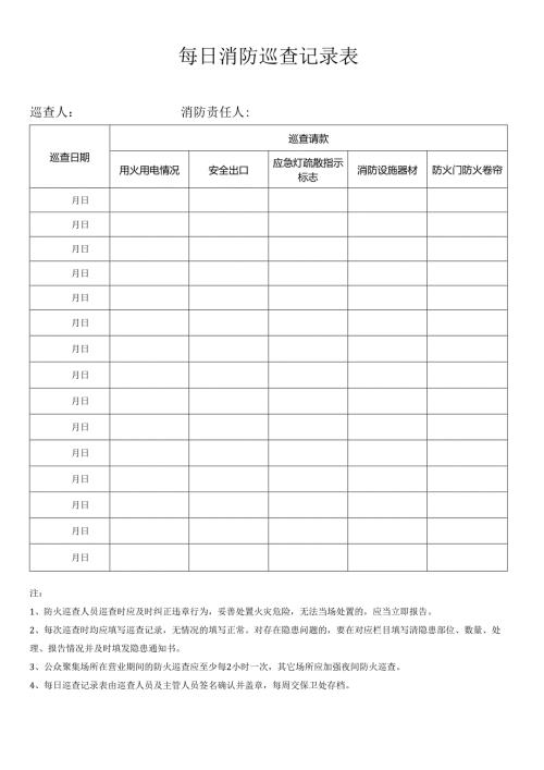 消防巡查记录表.docx